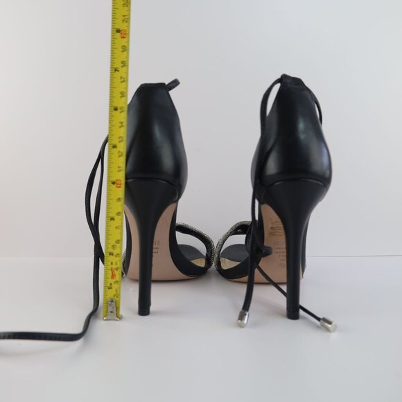 Andy Womens Leather Open Toe Heels 9B- 0309 - Picture 12 of 13